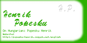 henrik popesku business card